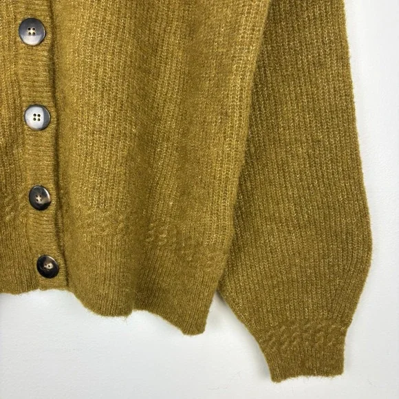 NWT Sezane Othello Sweater Cardigan Olive Green Sz L - Picture 5 of 8